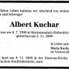 Kuchar Albert 1908-2000 Todesanzeige